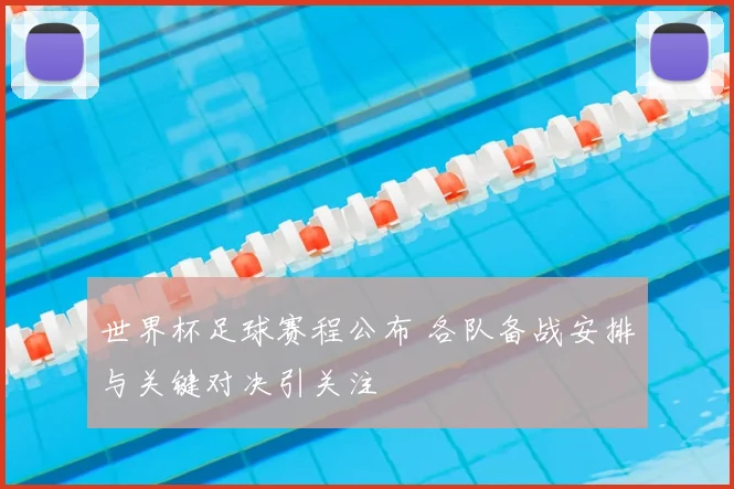 世界杯足球赛程公布 各队备战安排与关键对决引关注