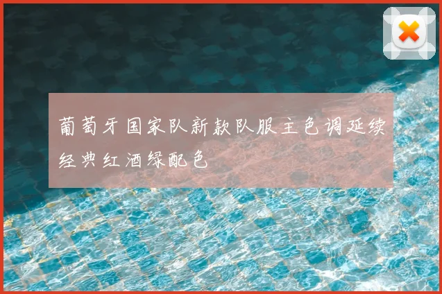 葡萄牙国家队新款队服主色调延续经典红酒绿配色